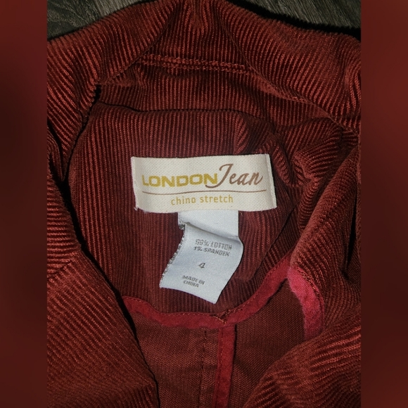 Women's Rust colored corduroy blazer - Picture 5 of 11